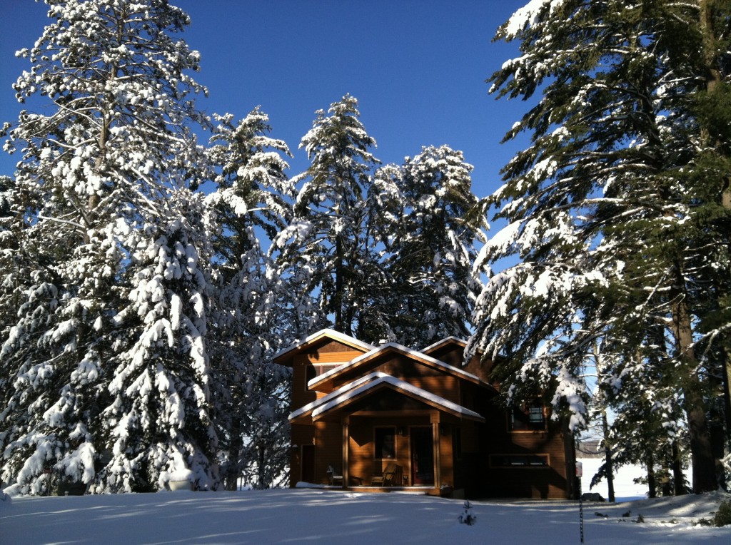 Postcard! Kris and David's cabin - Chief Lake, Wisconsin December 7, 2013